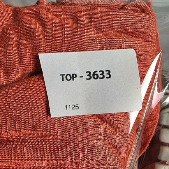 Wrangler Retro Womens Boho Peasant Top Rust Orange L - Picture 6 of 6